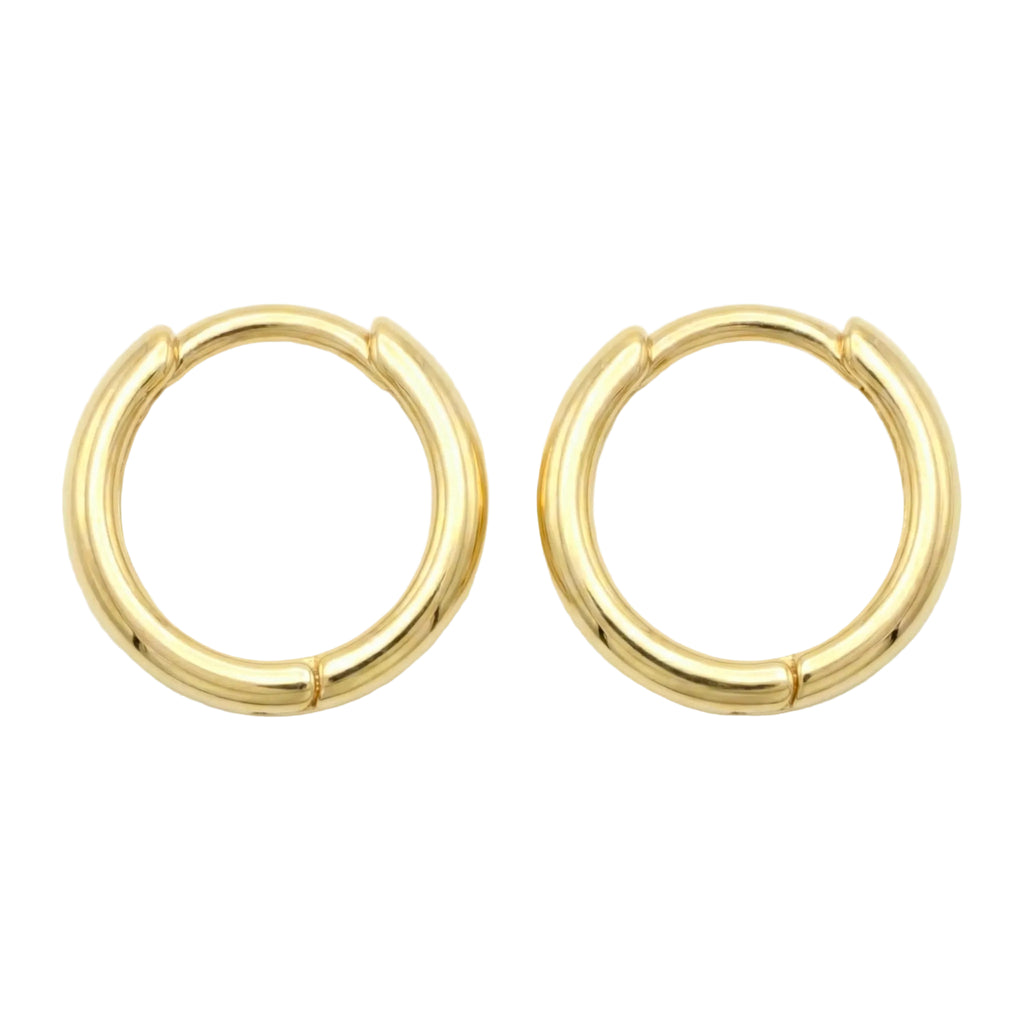 18K Yellow Gold Hoop Earrings