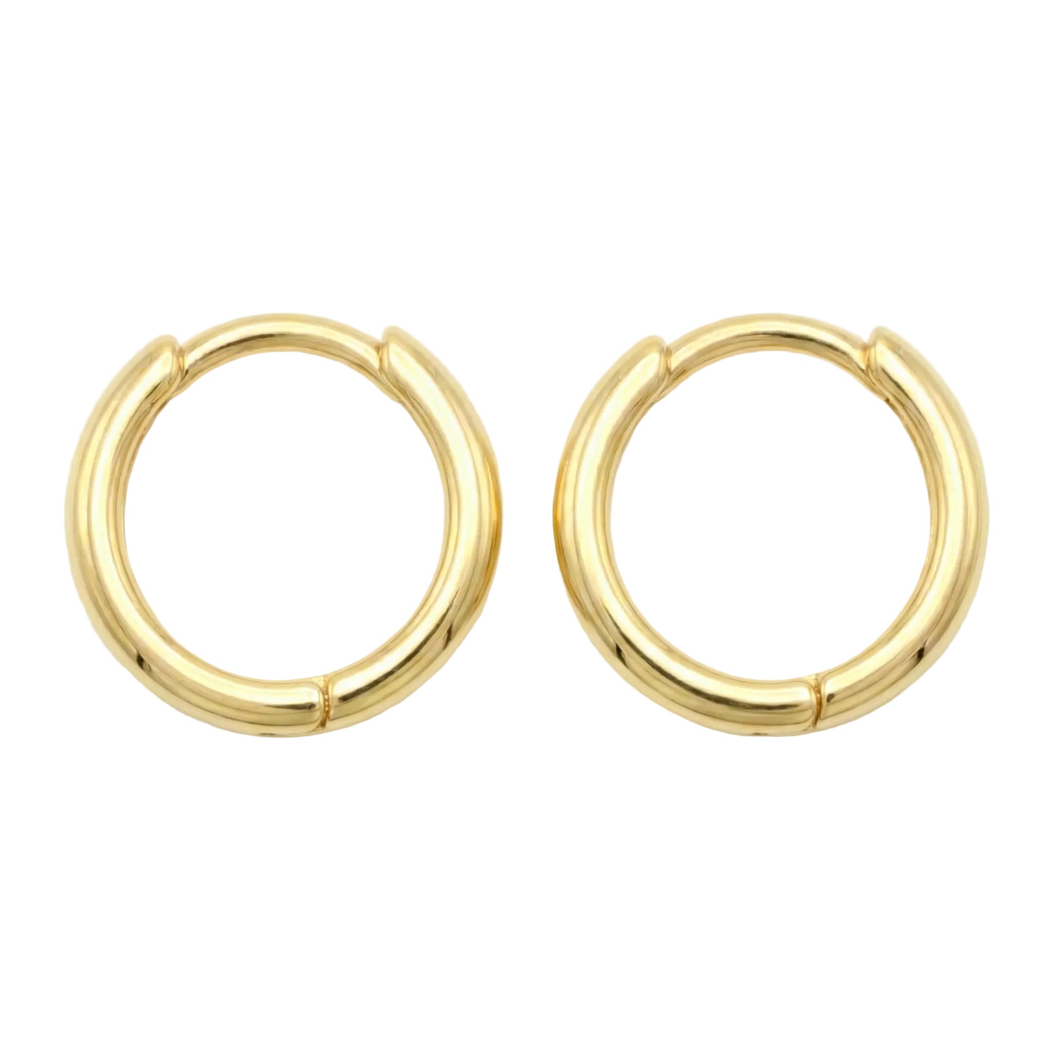 18K Yellow Gold Hoop Earrings