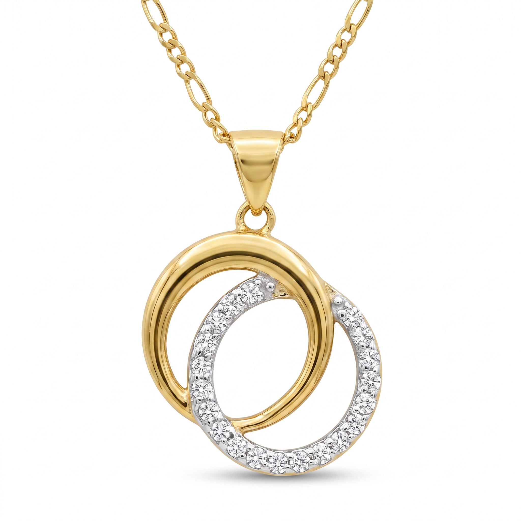 18K Yellow Gold Cubic Zirconia Necklace