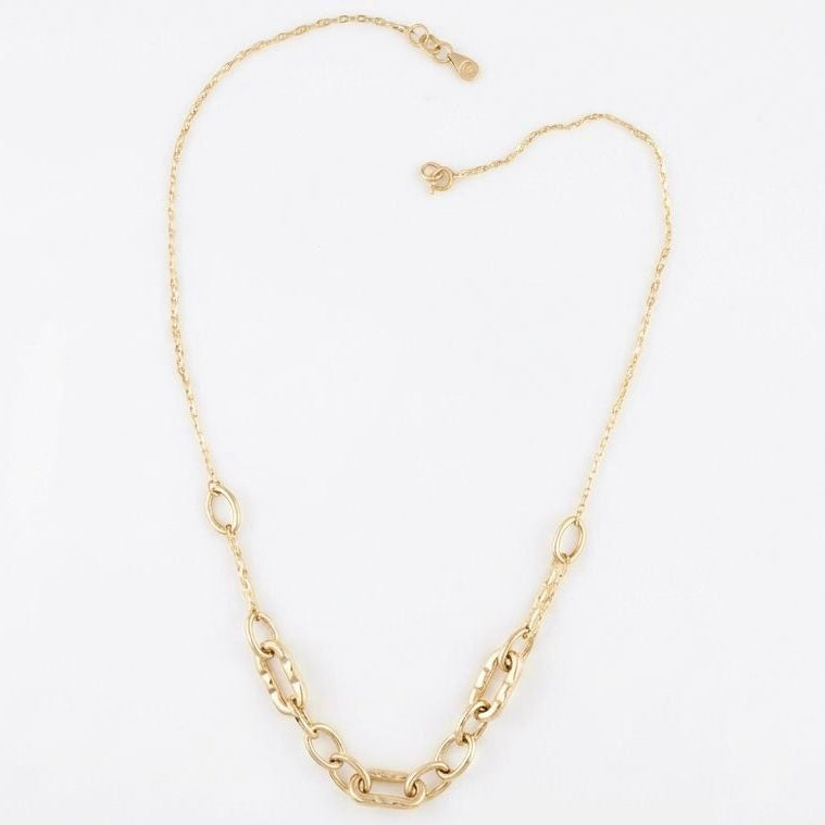18K Yellow Gold Paperclip Chain Necklace