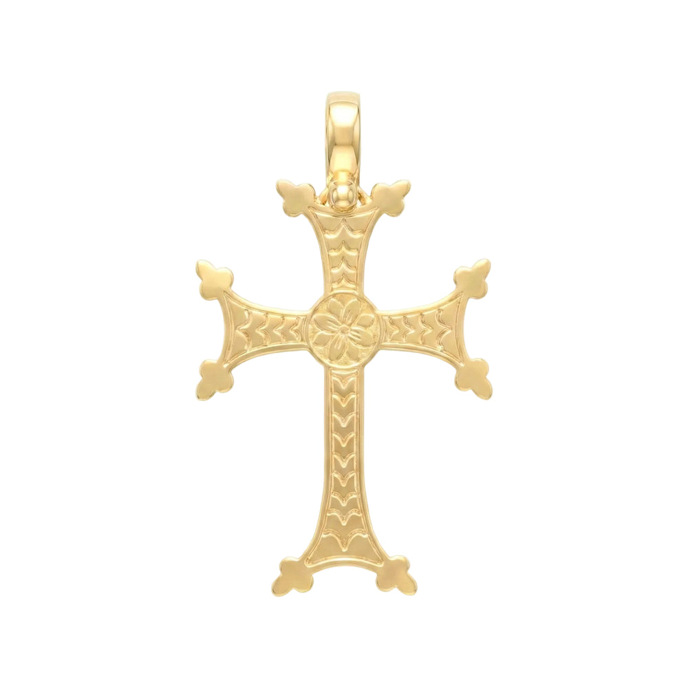 18K Yellow Gold Cross Pendant