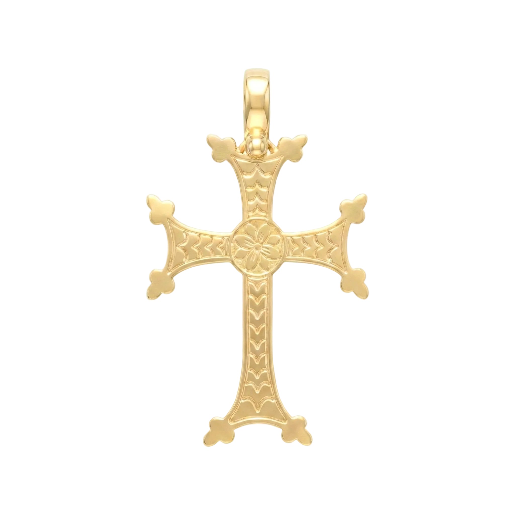 18K Yellow Gold Cross Pendant