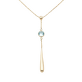 18K Yellow Gold Sky Topaz Chain Necklace