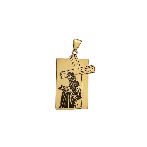 18K Gold Pendant Jesus Icon