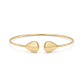 18K Yellow Gold Teardrop Cuff Bracelet