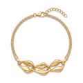 18K Yellow Gold Double Chain Bracelet