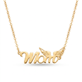 18K Yellow Gold Mom Pendant Necklace