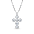 Diamond White Gold Cross Necklace