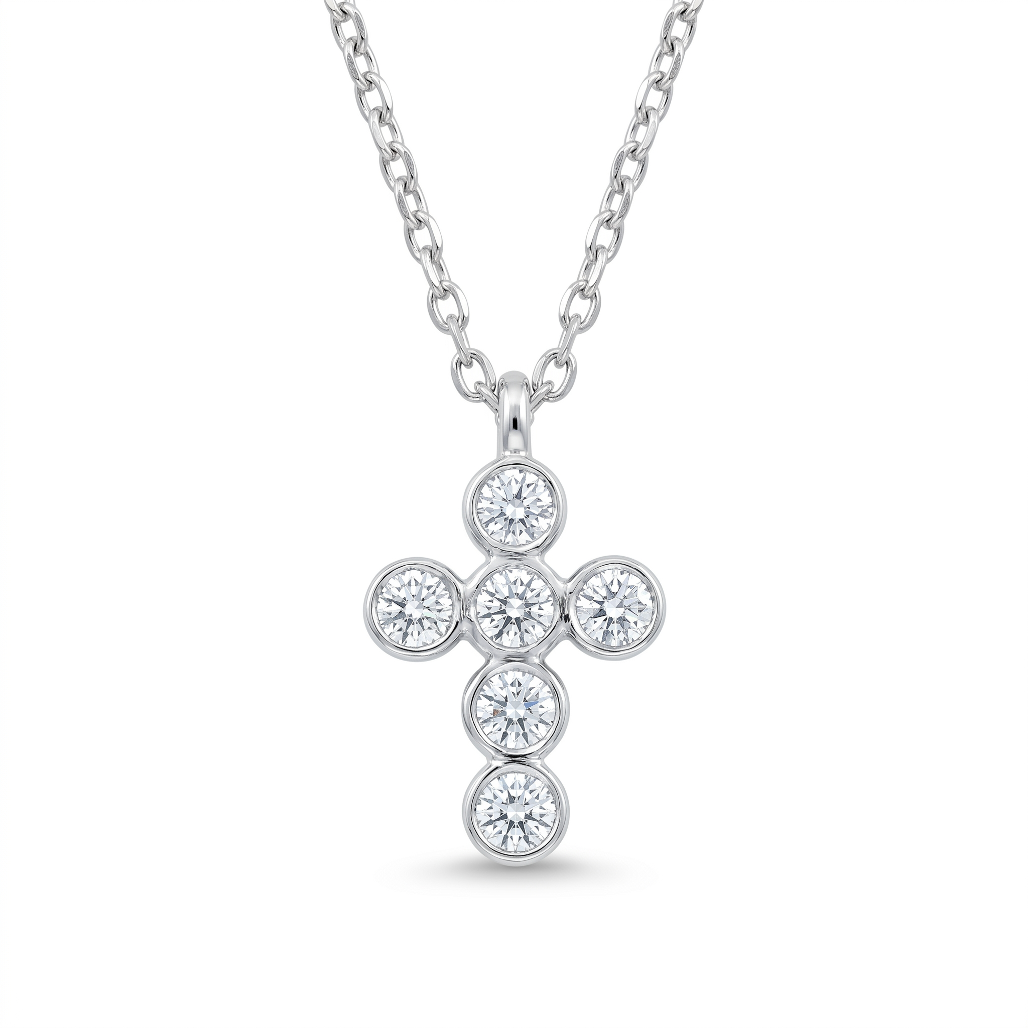 Diamond White Gold Cross Necklace