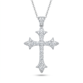Diamond White Gold Cross Necklace