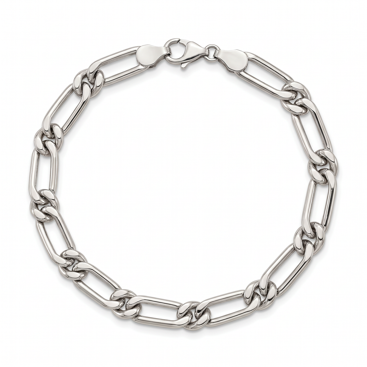 Men 18K White Gold Chain Bracelet