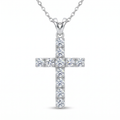 Diamond White Gold Cross Necklace