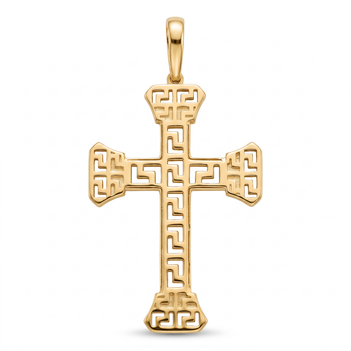 18K Yellow Gold Cross Pendant