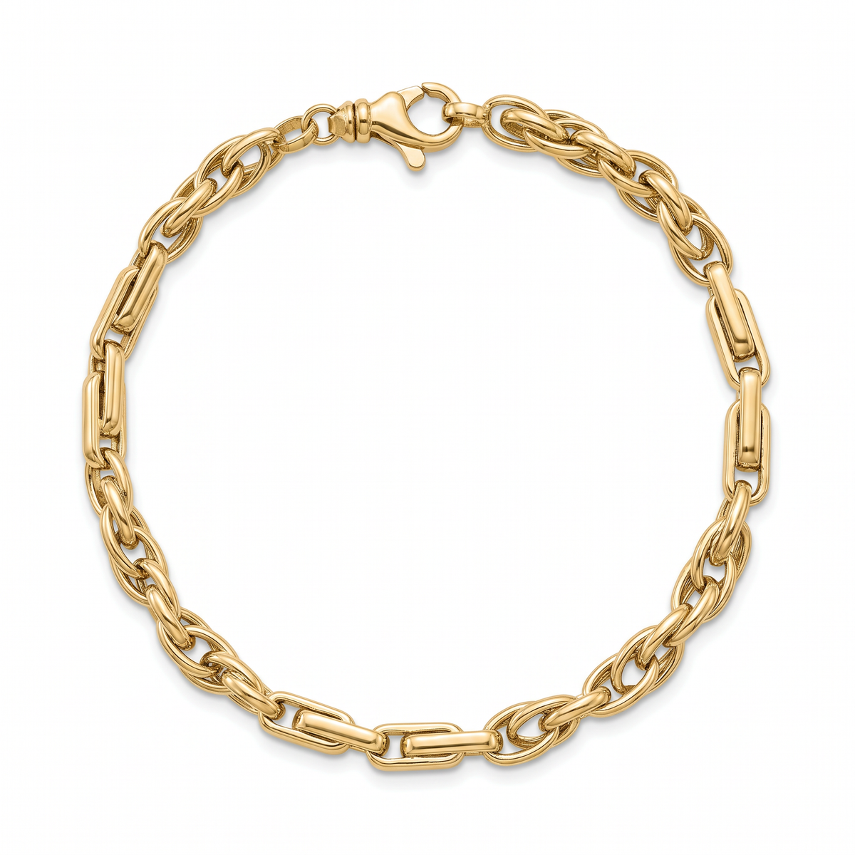 Men 18K Yellow Gold Chain Bracelet