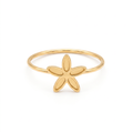 18K Yellow Gold Flower Ring