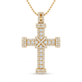 Diamond Yellow Gold Cross Necklace