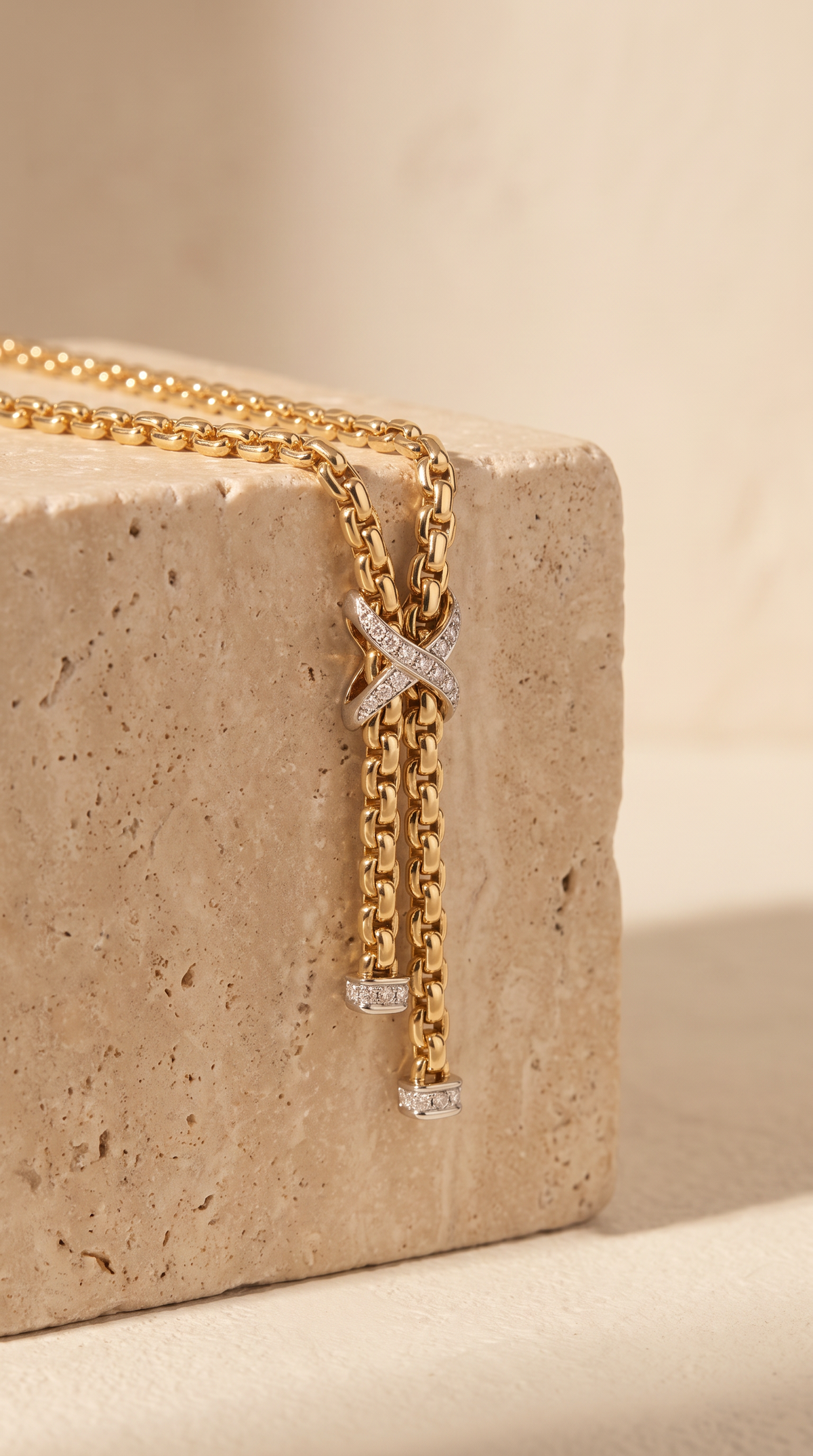Diamond Two Tone Gold Necklace