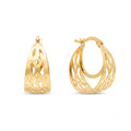 18K Yellow Gold Circle Hoop Earring