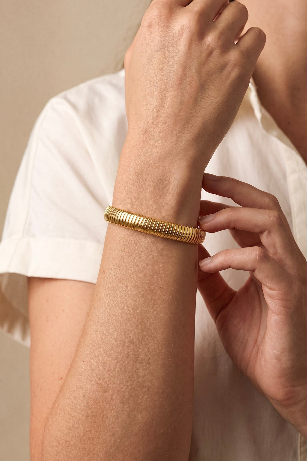 18K Yellow Gold Tubogas Bracelet