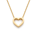 18K Yellow Gold Heart Chain Necklace