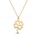 18K Yellow Gold Flower Necklace