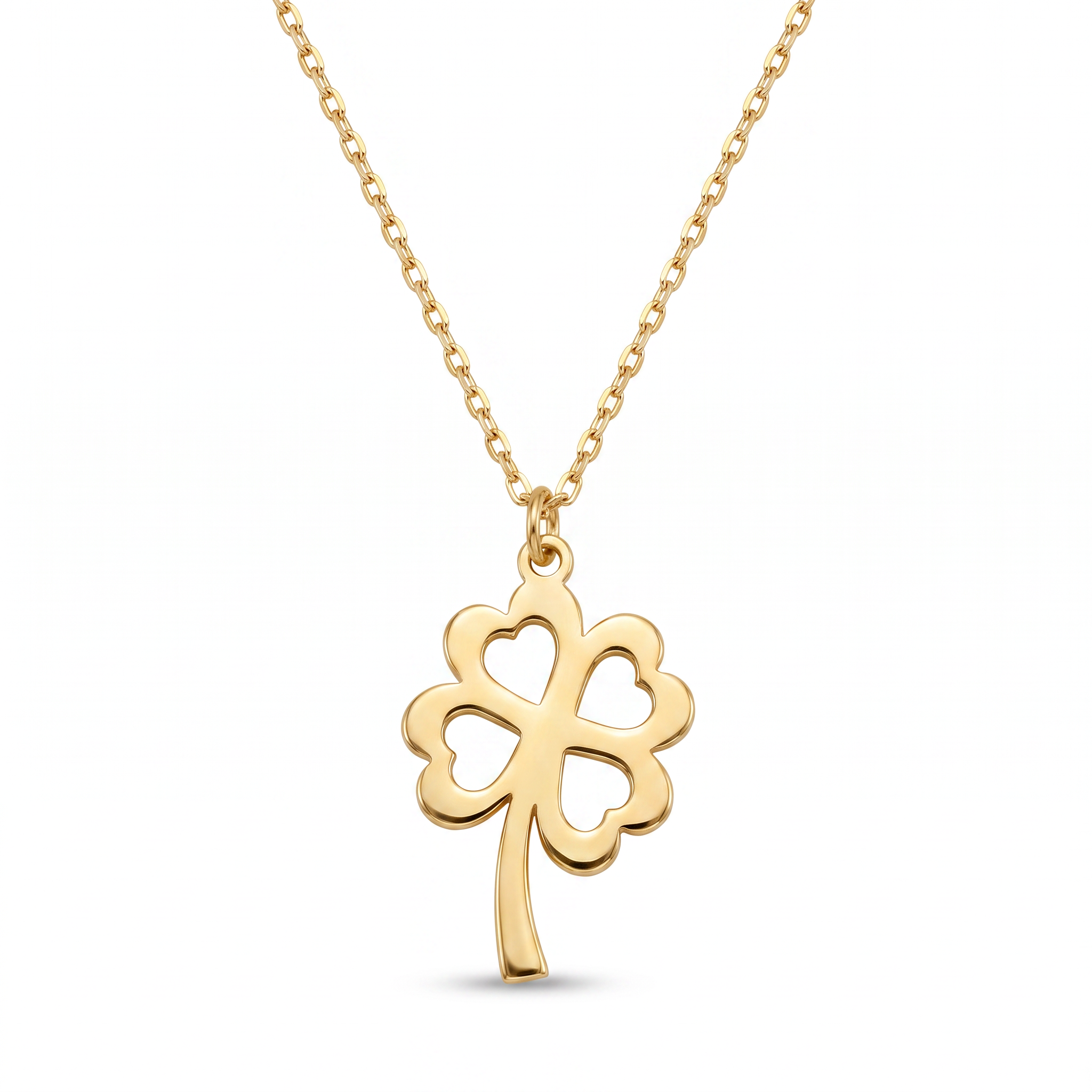 18K Yellow Gold Flower Necklace