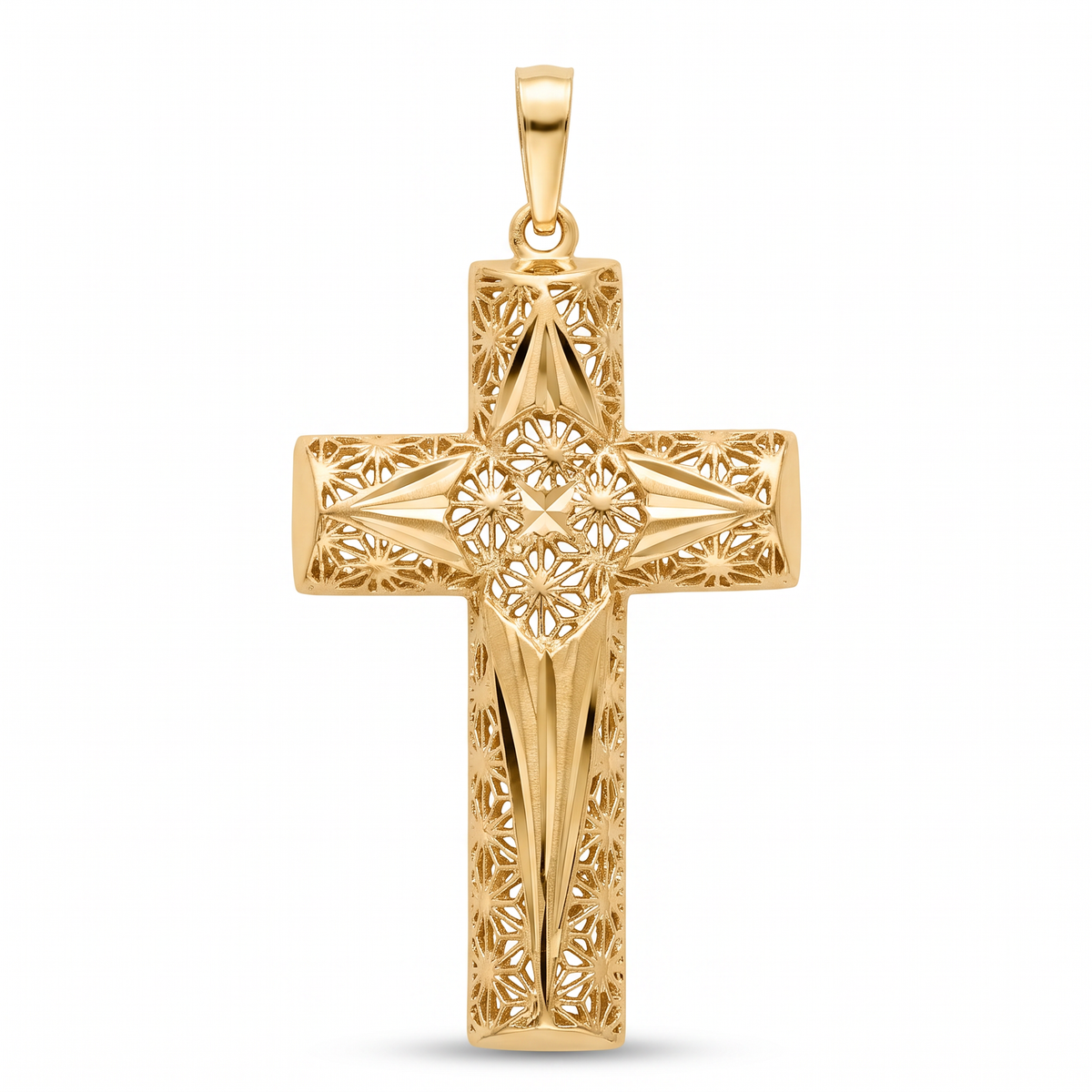 18K Yellow Gold Cross Pendant