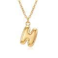 18K Yellow Gold Letter H Chain Necklace