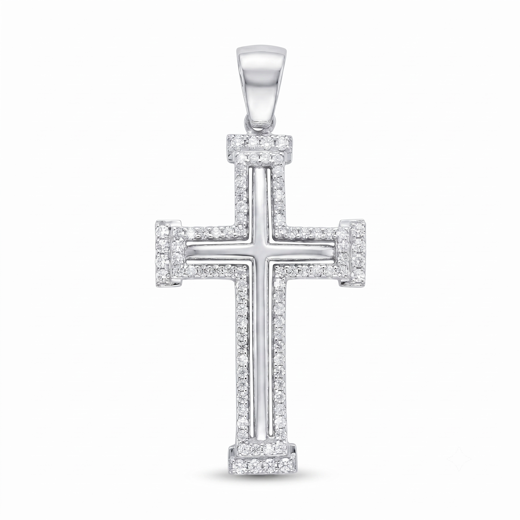Diamond White Gold Cross Pendant