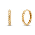18K Yellow Gold Circle Hoop Earring