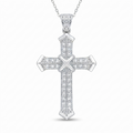 Diamond White Gold Cross Pendant