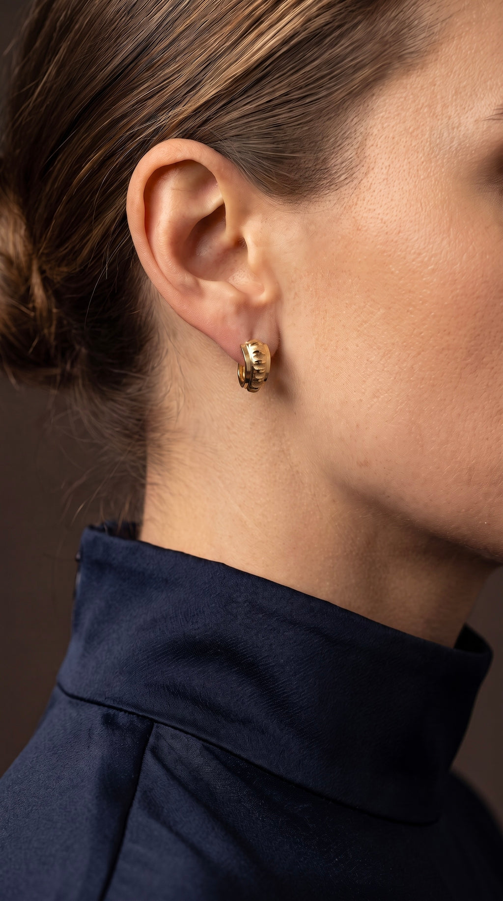 18K Yellow Gold Hoop Earring