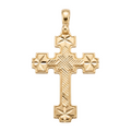 18K Yellow Gold Cross Pendant