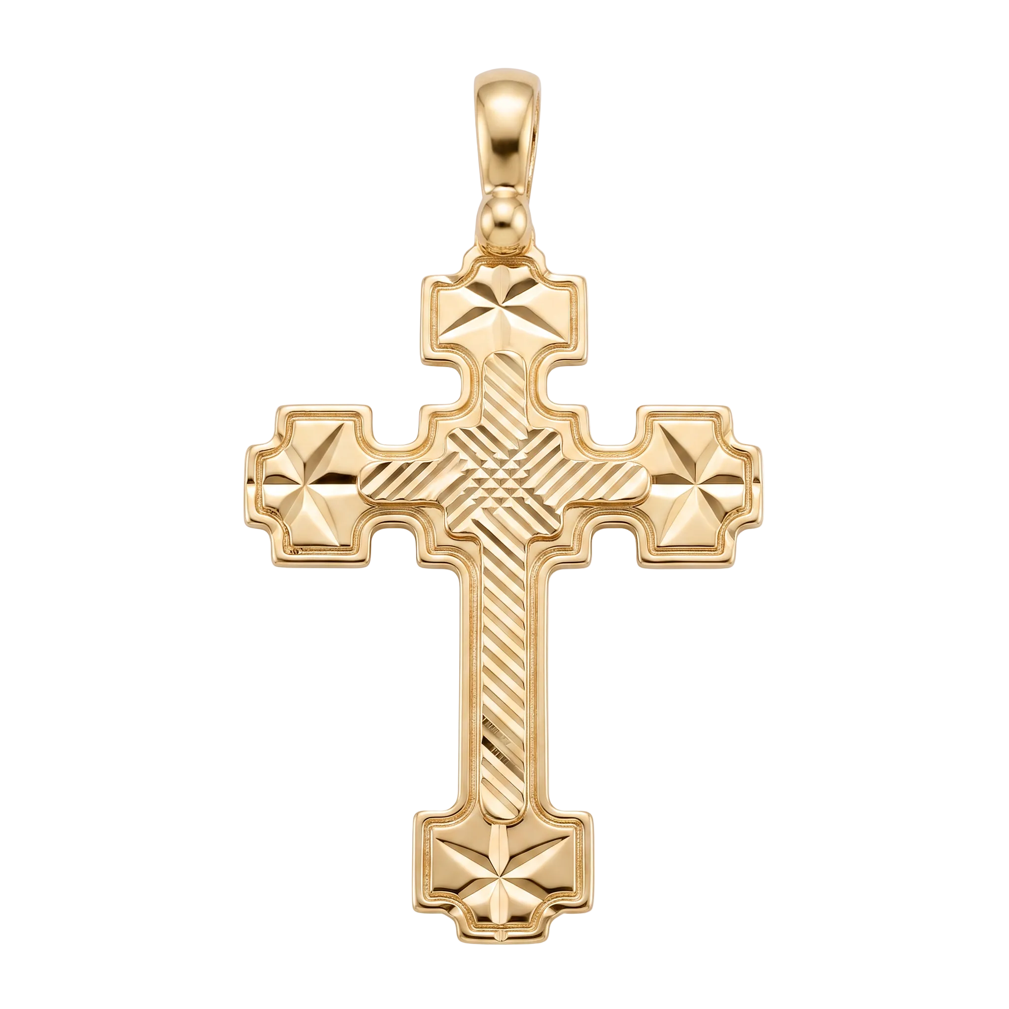 18K Yellow Gold Cross Pendant