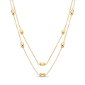 18K Yellow Gold Double Chain Necklace