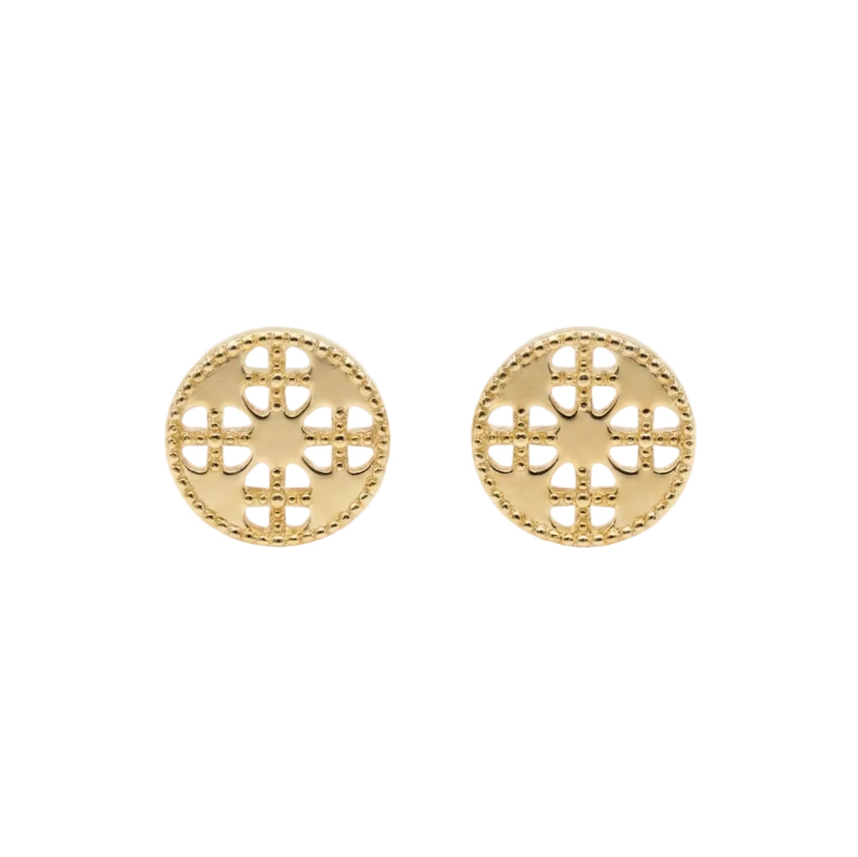 18K Yellow Gold Stud Earrings