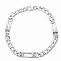 18K White Gold Men's Chain Bracelet