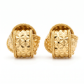 18K Yellow Gold Stud Earring