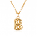 18K Yellow Gold Letter B Chain Necklace