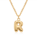 18K Yellow Gold Letter R Chain Necklace