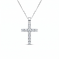 Diamond White Gold Cross Necklace