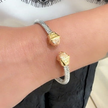 18K Gold Multicolor Bangle Bracelet