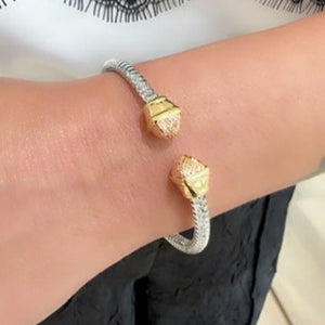 18K Gold Multicolor Bangle Bracelet