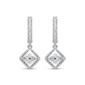 Diamond White Gold Hoop Earrings