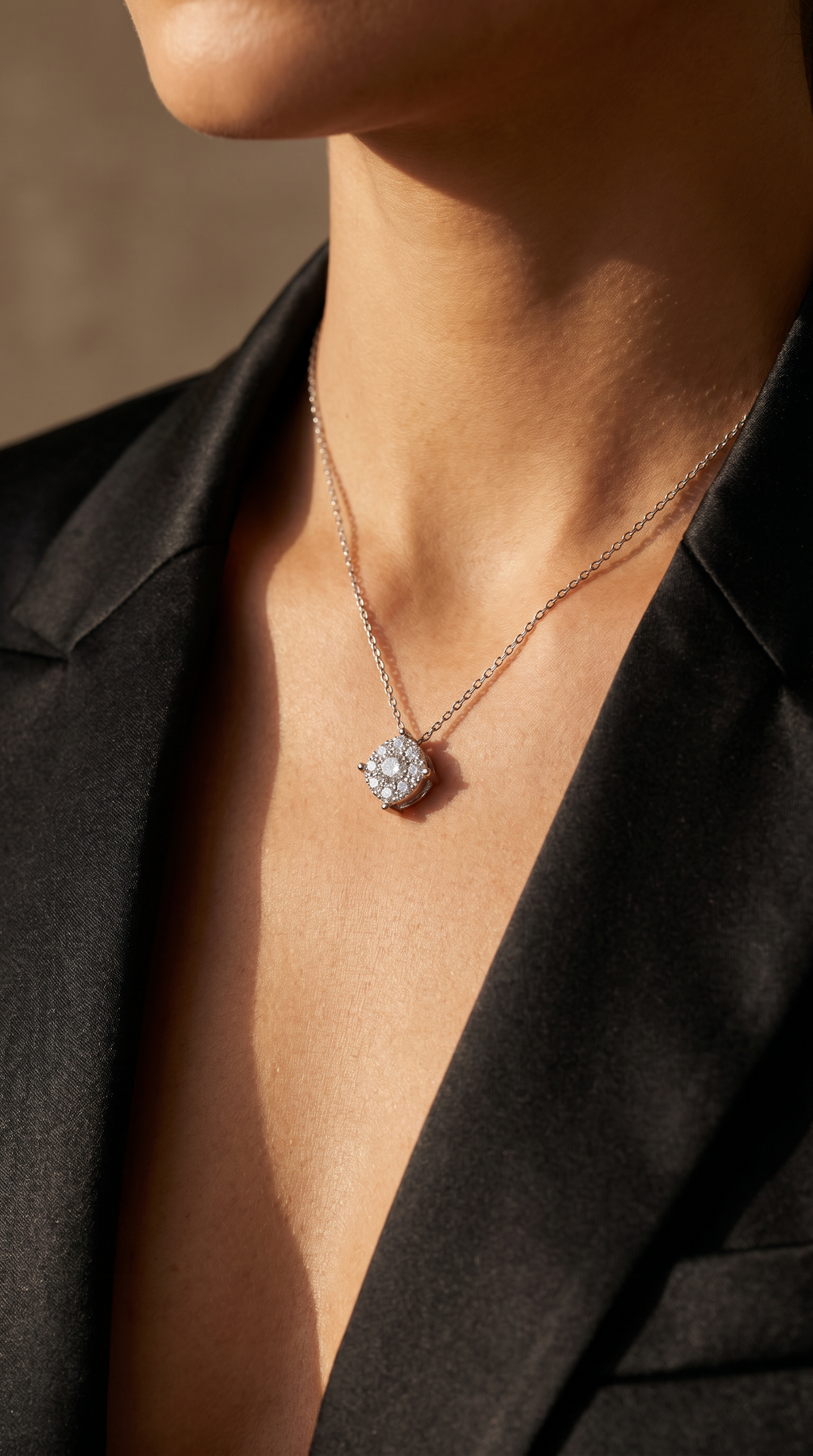 Diamond White Gold Necklace