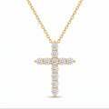 Diamond Yellow Gold Cross Chain Necklace
