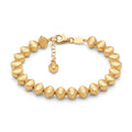 18K Yellow Gold Satin Rhombus Bangle Bracelet