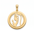 18K Yellow Gold St. Mary Icon Pendant