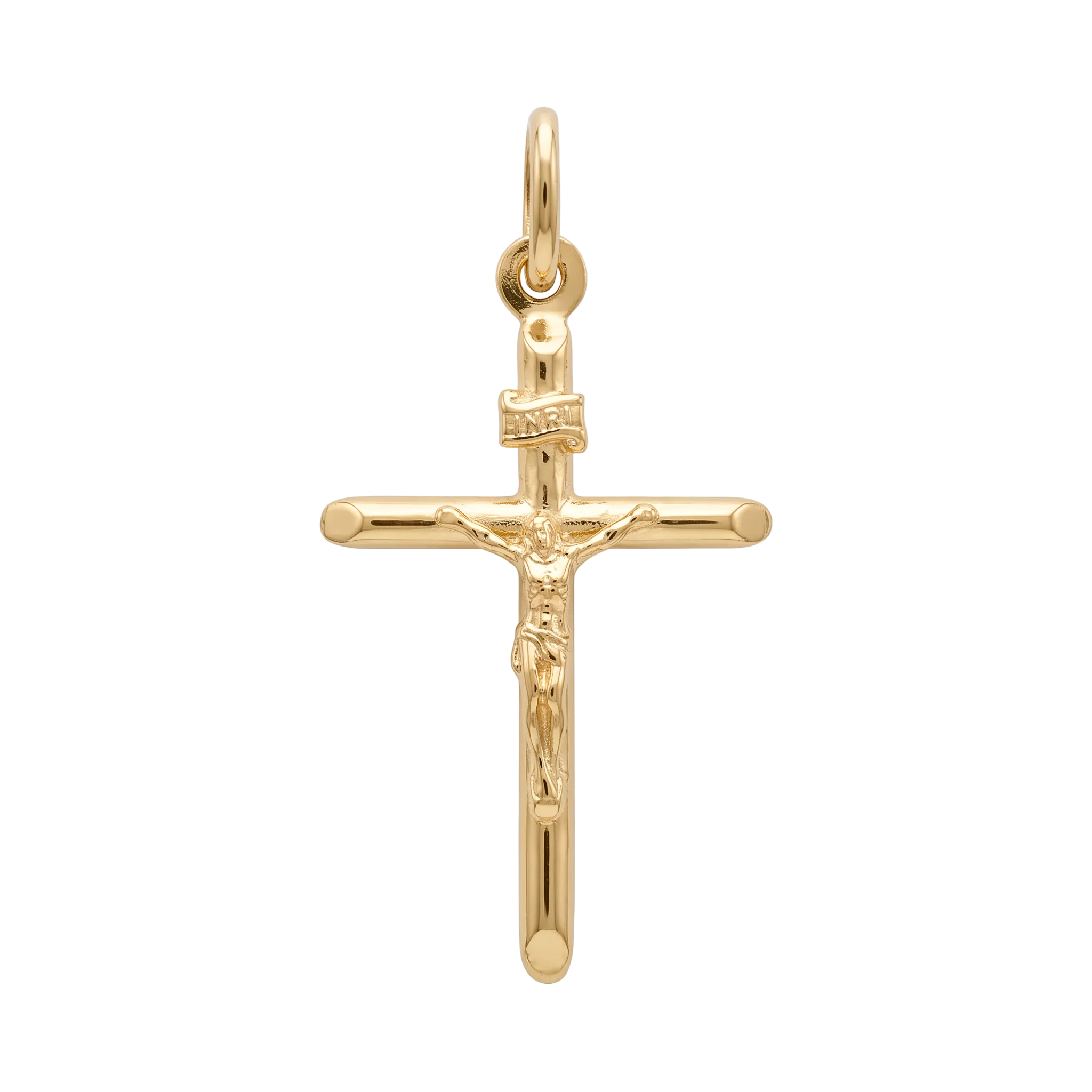 18K Yellow Gold Crucifix Pendant