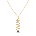 18K Yellow Gold Black Rhodium Chain Necklace